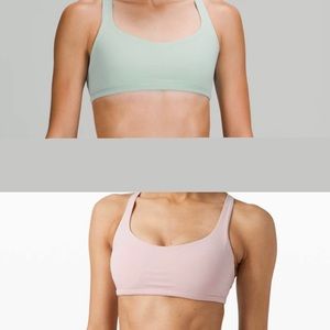 TWO Free to Be Bras. Light Pink and Blue